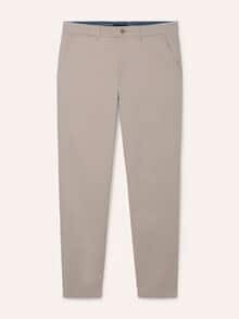 Elastische Chino aus Baumwolle Beige