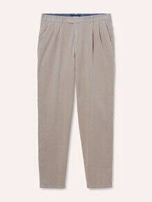 Cordhose mit Bundfalte Offwhite