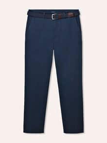 Chino inklusive Gürtel Marine
