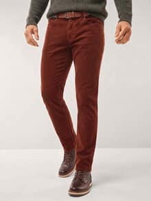 Gürtel-Cord Five-Pocket Rostbraun