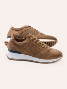 Velours Perfo Sneaker Cognac