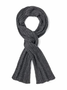 Tweed Wollschal Grau