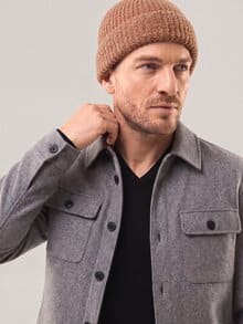Boucle Wollmütze Orange