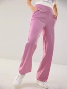 Baumwollstretch Marlenehose Orchidee