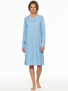 Nachthemd Everynight Hellblau Blumen