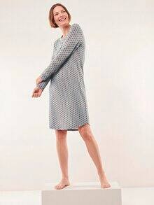 Schlafshirt Everynight Langarm Merlot Ornament