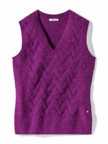 V-Neck Pullunder Cosy Waldbeere