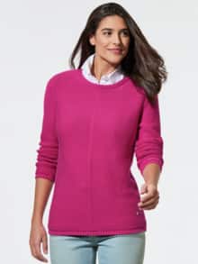 Baumwoll-Pullover Everyday Fuchsia