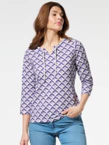 Baumwollshirt Labyrinth Lila