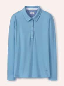 Poloshirt Strukturmuster Skyblue