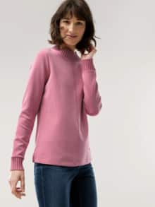 Sweatshirt mit Strick Rosenholz
