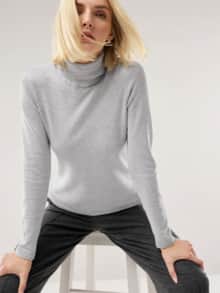 Viskose Rolli Hautschmeichler Silbergrau Melange