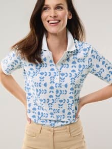 Poloshirt Frischekick Tulpenspiel Jeansblau