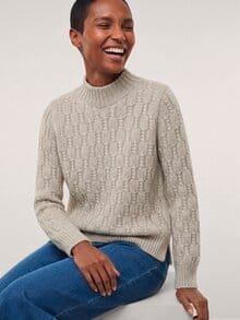 Pullover mit Zopfmuster Kitt