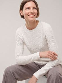 Shirt mit Struktur Offwhite