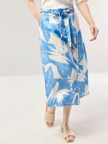 Leinenmix Rock Premium Blau/ Weiß