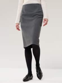 Jerseyrock Strickoptik Schwarz/Grau