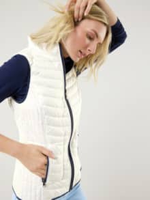 Wende-Steppweste Offwhite/Marine