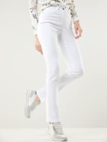 Extraglatt Baumwollhose Feminine F Weiß