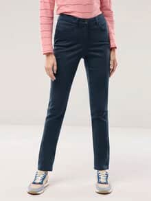Extraglatt Baumwollhose Feminine F Nachtblau