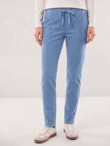 Jogpant aus weichem Cord Smokey Blue