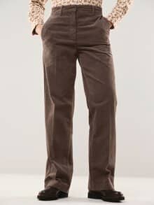 Marlene Hose aus weichem Cord Kaffee