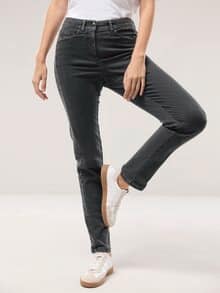 Passform-Jeans Slim Fit Anthrazit