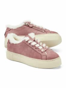Lammfell City-Sneaker Lavendel