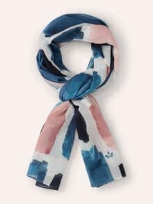 Schal aus leichter Baumwolle Blau