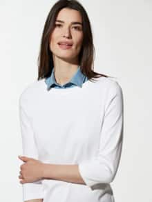 Bluseneinsatz Jeans Mittelblau