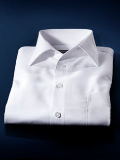 Extraglatt-Hemd Walbusch-Kragen Weiß Detail 1