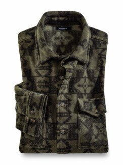Fleece Hemdjacke Alaska Druck Schilf Detail 1