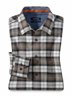 Sturmtief Flanell-Hemd Tartan Taupe Detail 1