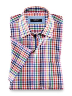 Reißverschluss-Hemd Easycare Vichy Multi Detail 1