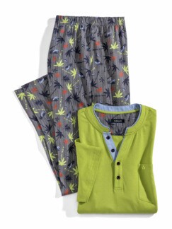 Pyjama Night and Day Lime Detail 1