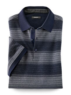 Jacquard-Polo Rhombenstreifen Jacquard-Polo Rhombenstreifen