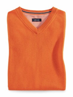 Pullunder Soft-Cotton Orange Detail 1