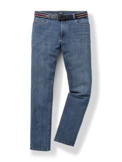 Gürtel-Jeans Modern Fit Mid Blue Detail 1