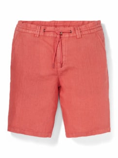 Leinen-Bermudas Leicht&Luftig Koralle Detail 1
