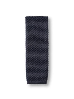 Woll-Strick-Krawatte Blau Detail 1