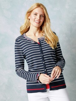 Strickjacke French Chic-Streifen Strickjacke French Chic-Streifen
