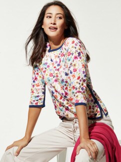 Druck-Pullover Blütezeit Print Offwhite Detail 1
