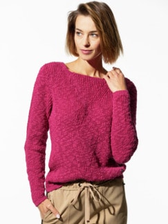 Flammengarn-Pullover Fuchsia Detail 1