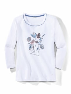 Baumwollshirt Aquarellblumen