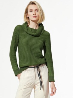 Vanise-Pullover Moosgrün Detail 1