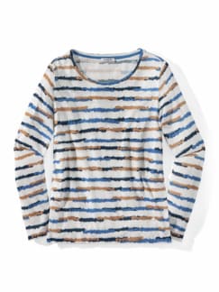 Baumwollshirt Abstract Stripe