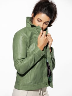 Lammnappa-Jacke Piniengrün Detail 1