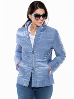 Leichtsteppjacke Komfort Jeansblau Detail 1