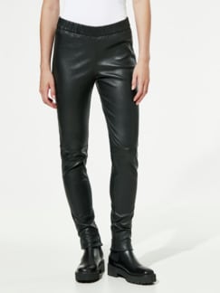 Leder-Stretchleggins Black Detail 1