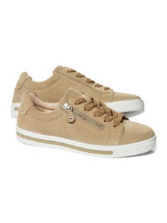 Reißverschluss-City Sneaker Beige Detail 1